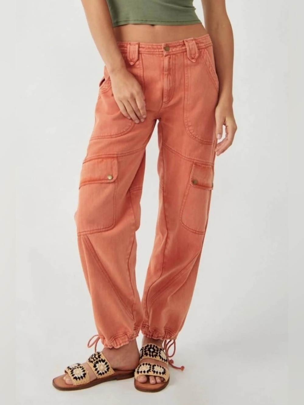 Free People Come And Get It Utility Pants in spice